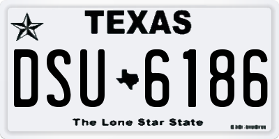 TX license plate DSU6186