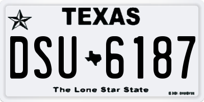 TX license plate DSU6187