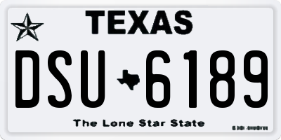 TX license plate DSU6189