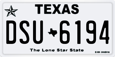 TX license plate DSU6194