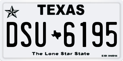 TX license plate DSU6195