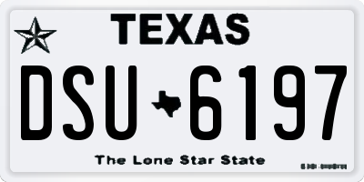 TX license plate DSU6197