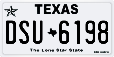 TX license plate DSU6198