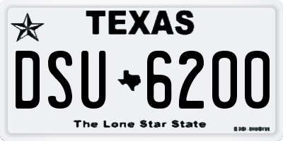TX license plate DSU6200