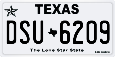 TX license plate DSU6209