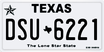 TX license plate DSU6221