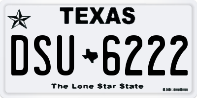 TX license plate DSU6222