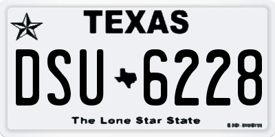 TX license plate DSU6228