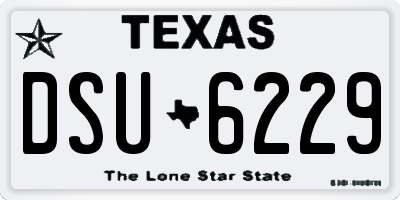 TX license plate DSU6229