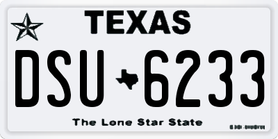TX license plate DSU6233
