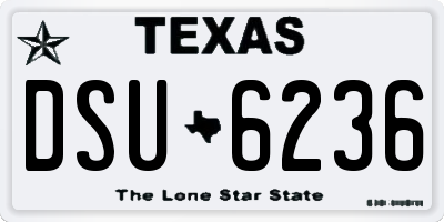 TX license plate DSU6236