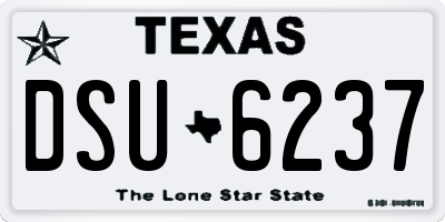 TX license plate DSU6237