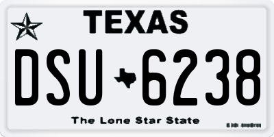 TX license plate DSU6238