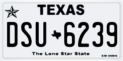 TX license plate DSU6239