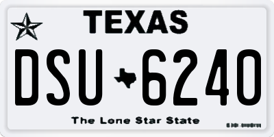 TX license plate DSU6240