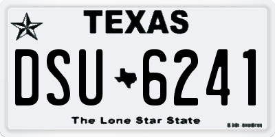 TX license plate DSU6241