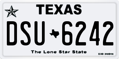 TX license plate DSU6242