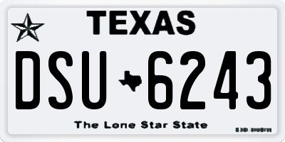 TX license plate DSU6243