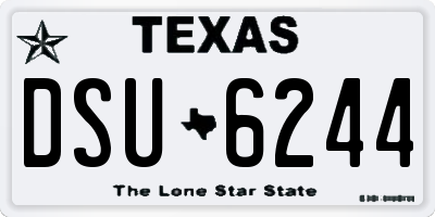 TX license plate DSU6244