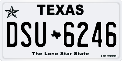 TX license plate DSU6246