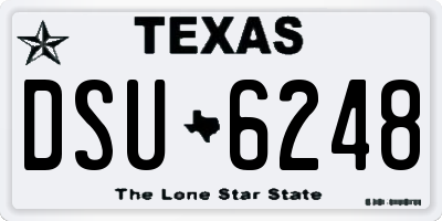 TX license plate DSU6248