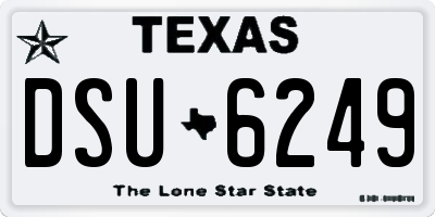 TX license plate DSU6249