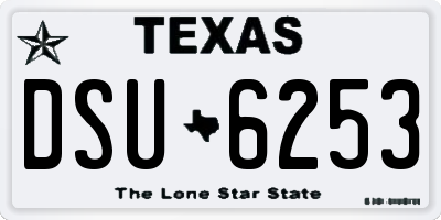 TX license plate DSU6253