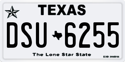 TX license plate DSU6255