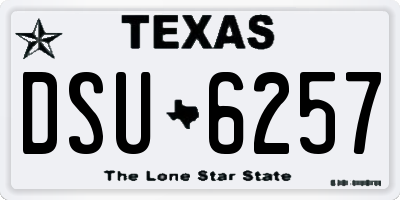 TX license plate DSU6257
