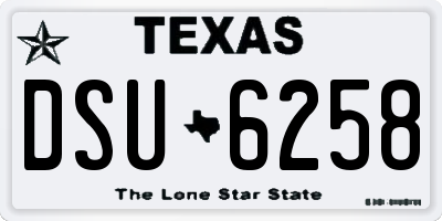 TX license plate DSU6258