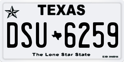TX license plate DSU6259