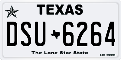 TX license plate DSU6264