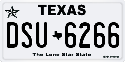 TX license plate DSU6266