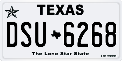 TX license plate DSU6268