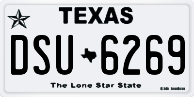 TX license plate DSU6269