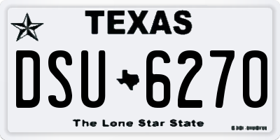 TX license plate DSU6270