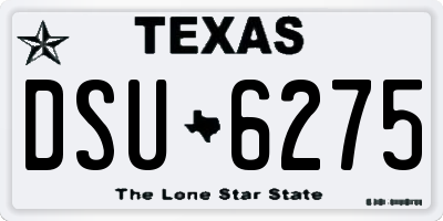 TX license plate DSU6275