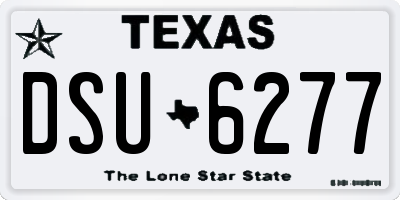 TX license plate DSU6277