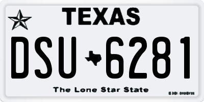 TX license plate DSU6281