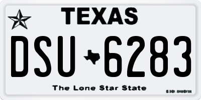 TX license plate DSU6283