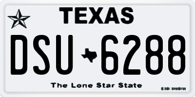 TX license plate DSU6288