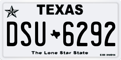 TX license plate DSU6292
