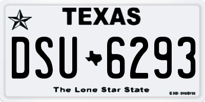 TX license plate DSU6293