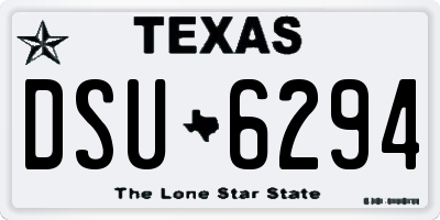 TX license plate DSU6294
