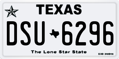 TX license plate DSU6296