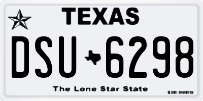 TX license plate DSU6298