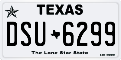 TX license plate DSU6299