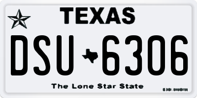 TX license plate DSU6306