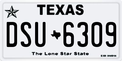 TX license plate DSU6309