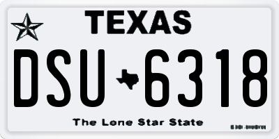 TX license plate DSU6318